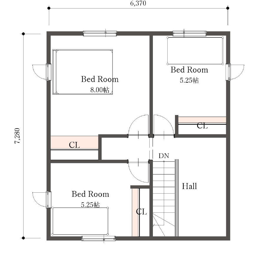 2階建て（3LDK）28坪 2F