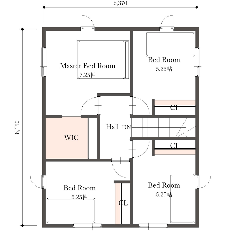2階建て（〜4LDK）31.5坪 2F