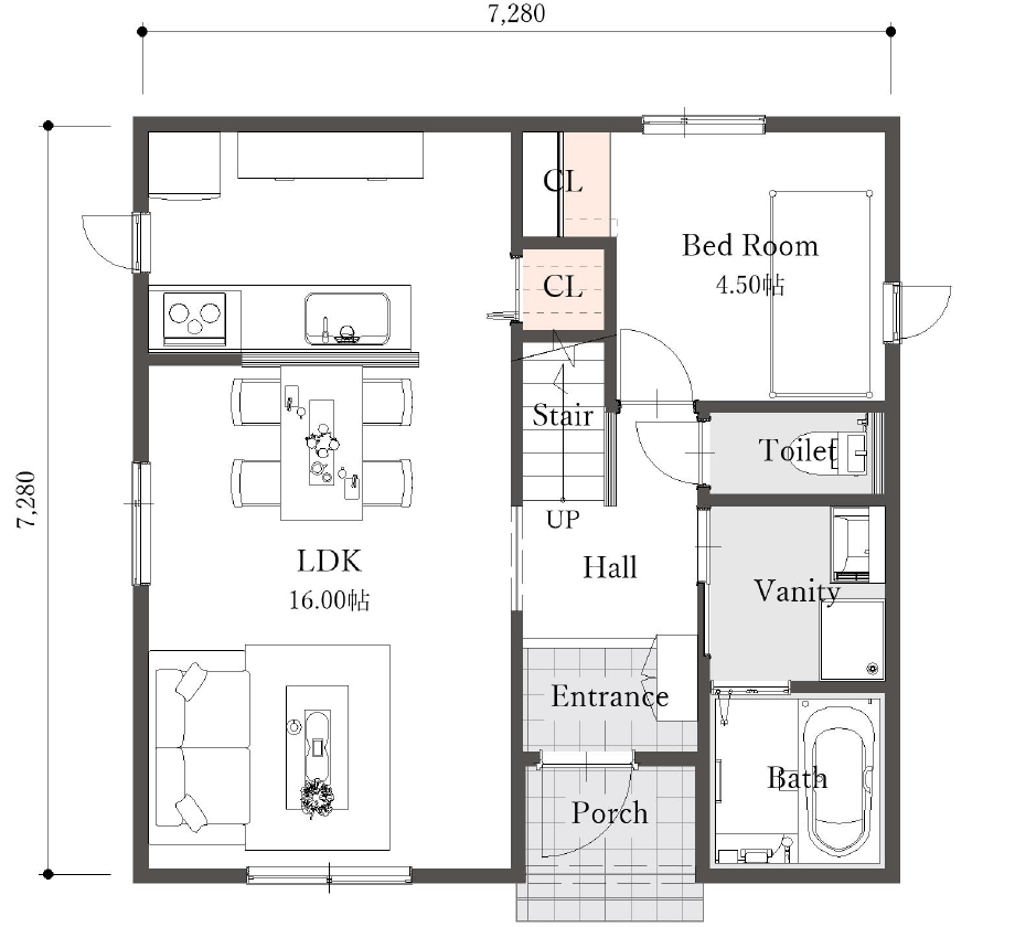 2階建て（〜5LDK）32坪 1F