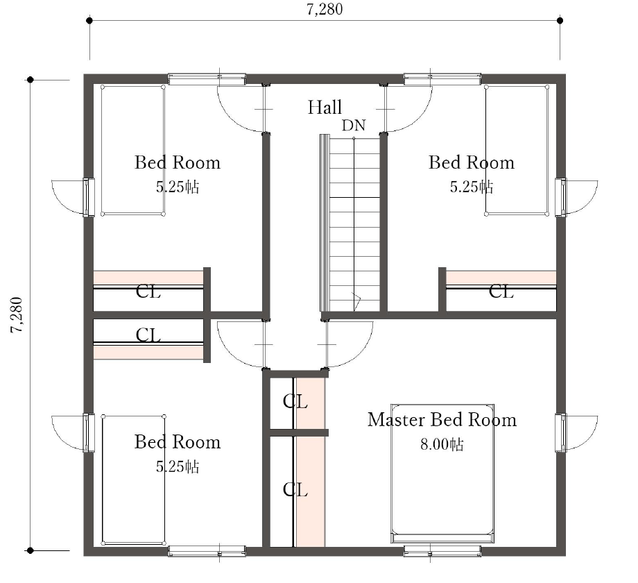 2階建て（〜5LDK）32坪 2F