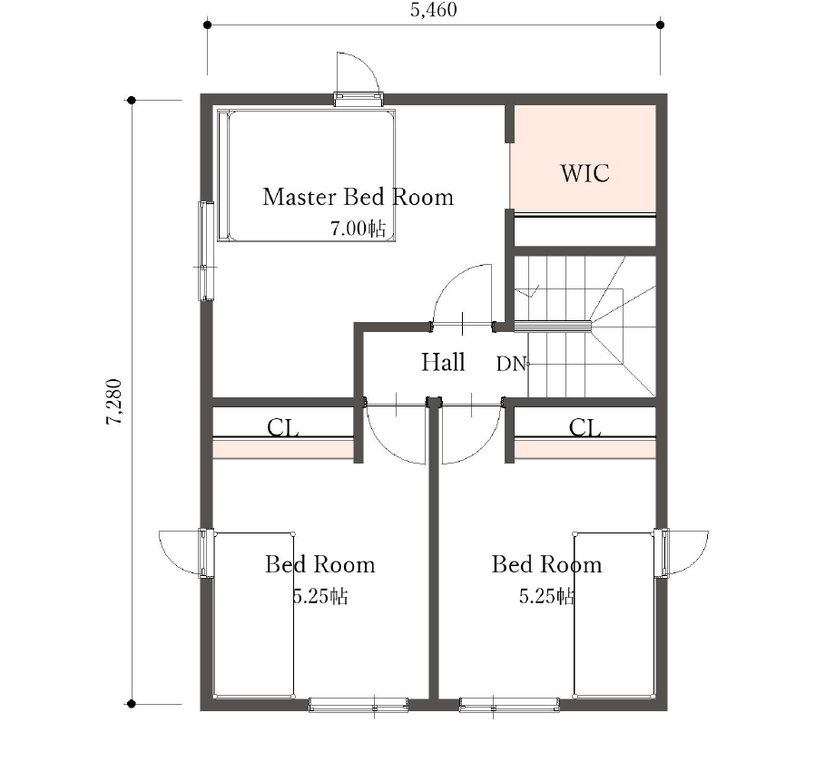 2階建て（3LDK）24坪 2F
