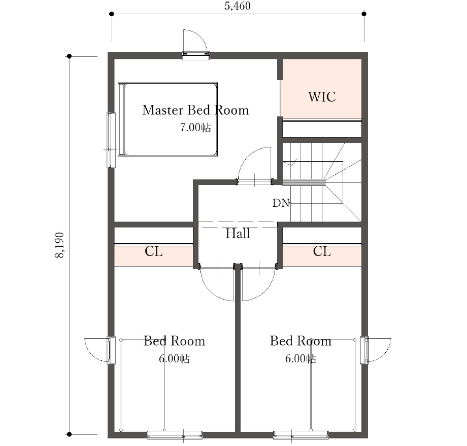 2階建て（3LDK）27坪 2F