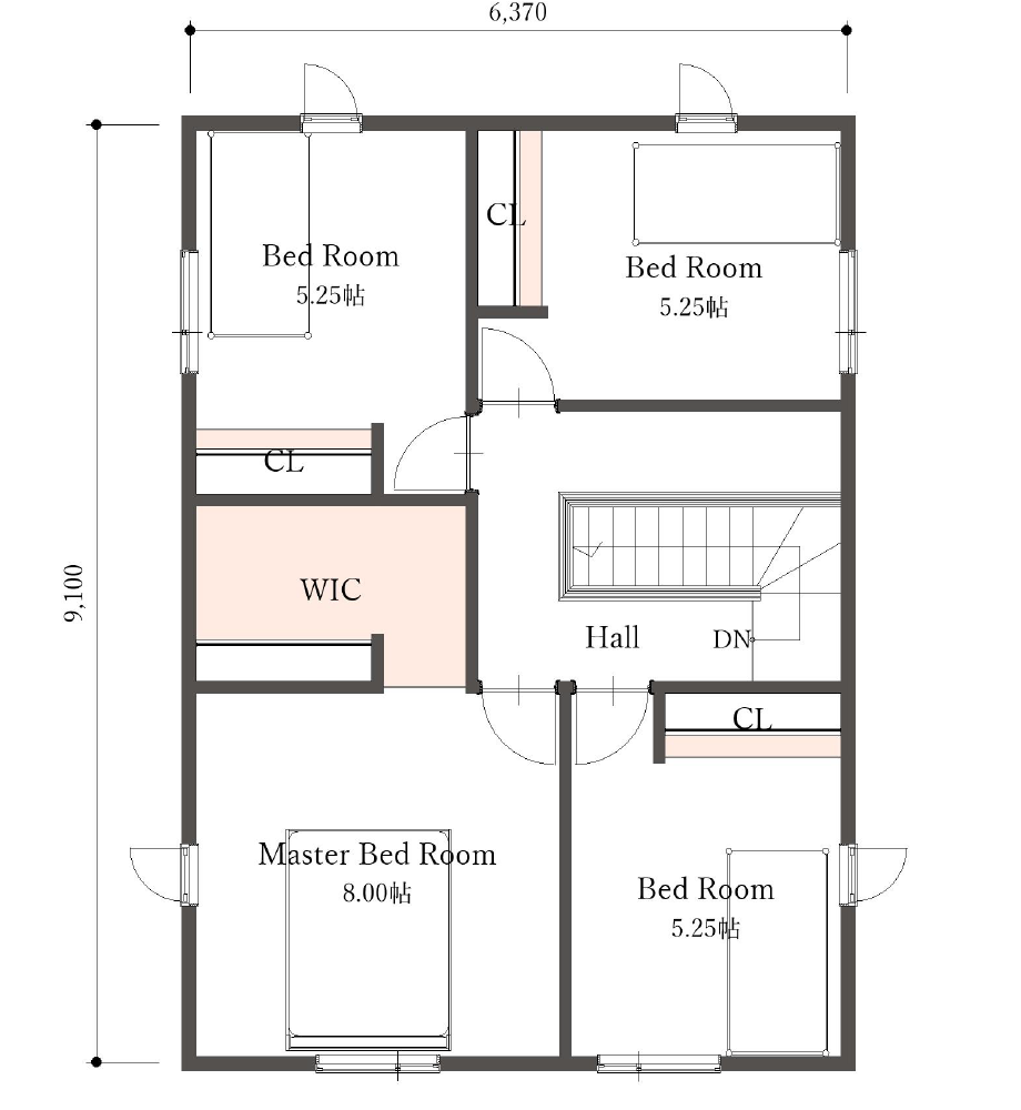 2階建て（〜5LDK）35坪 2F